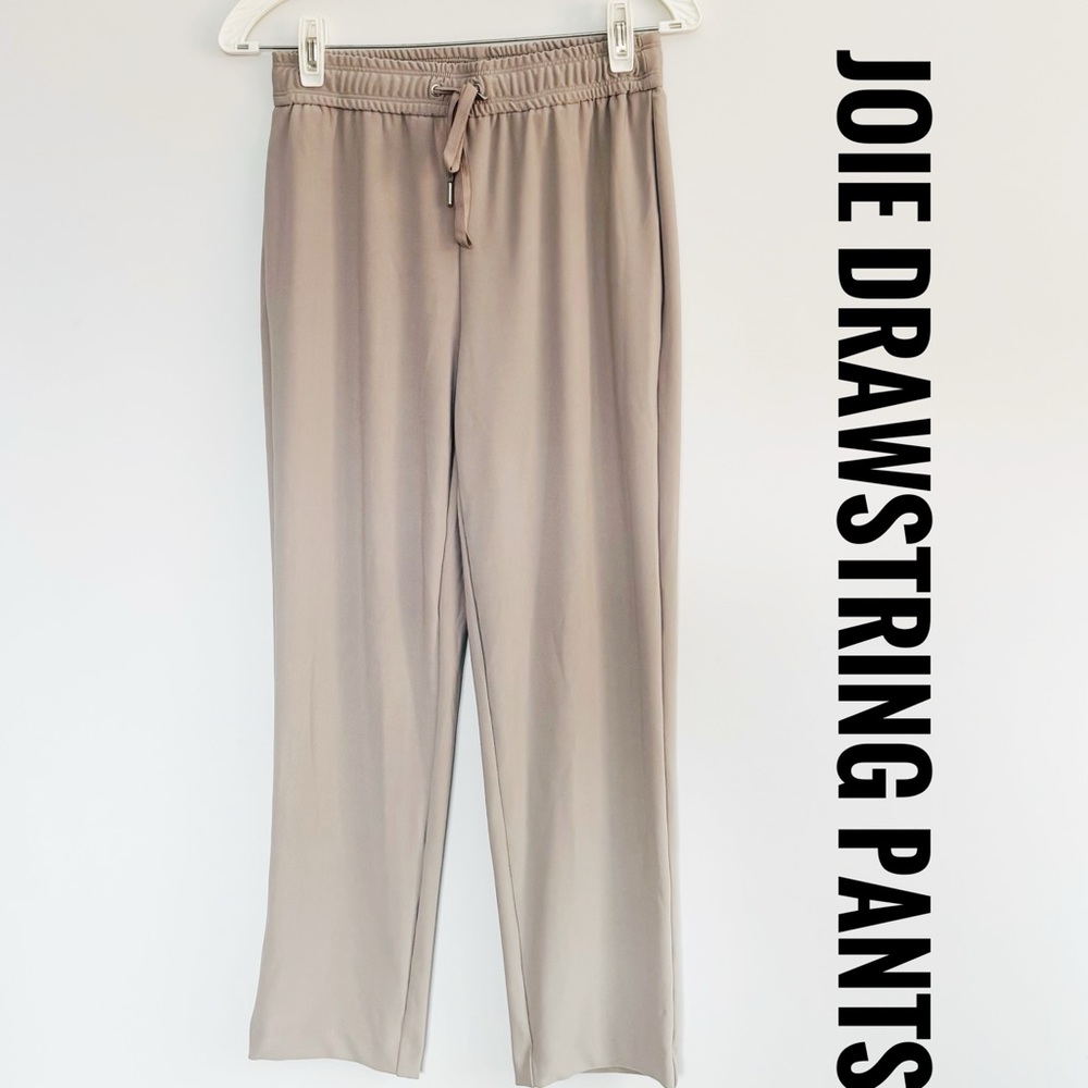 Joie Drawstring Pants in Taupe Color EUC
